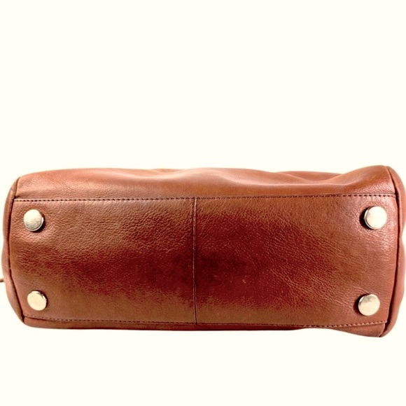 “FOSSIL” BROWN LEATHER TOTE BAG - Picture 10 of 12